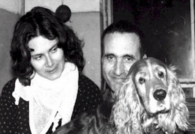 Doru Davidovici, his wife Agnes and dog Tom.