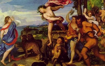 Dionysos - Bacchus and Ariadne by Titian.