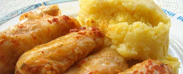 Sarmale with polenta Sarmale with polenta